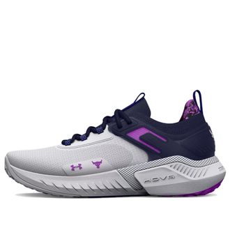 Under Armour (WMNS) Under Armour Project Rock 5 Disrupt Training Shoes White Midnight Navy 3026207-102