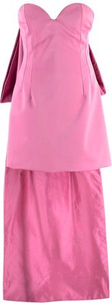 Lanvin Pink Satin Mini Dress with Train Detail Size XXS