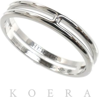 Herm&egrave;s White Gold (18K) Band Ring (Pre-Owned)
