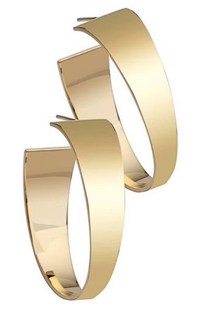 Jennifer Zeuner Khai Tapered Hoop Earrings in Yellow Gold at Nordstrom