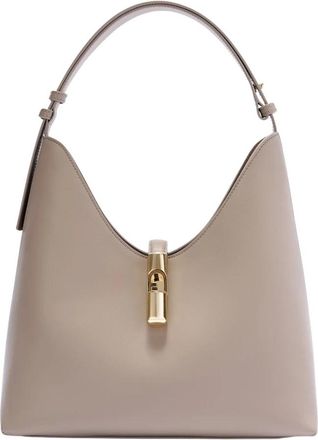 Furla Goccia Schoudertas - Dames - Schoudertassen - Beige - ONE Size - Leer - Tassen