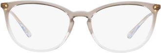 Vogue Eyewear cat-eye transparent-frame glasses - women - Metal/Plastic - 53 - Brown