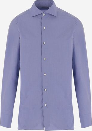 Finamore Camicia Finamore in cotone con colletto classico