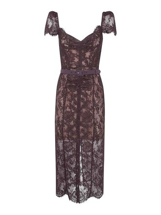 Self Portrait Floral Lace Midi Dress