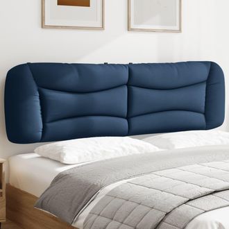 vidaXL Cabecero De Cama Acolchado Tela Azul 180 Cm Vidaxl