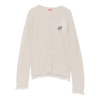 Kenzo Dames, Truien, Wit, Maat: L Katoen