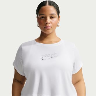 Nike Womens Nike Sportswear Chill Knit Slim Cropped T-Shirt in White | IM6458-100