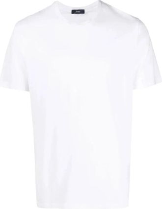 Herno Jersey katoenen t-shirt - Heren - T-shirts - Wit - 3XL - Katoen - Tops