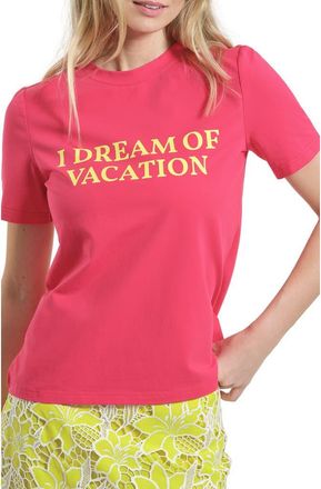 Isaac Mizrahi New York I Dream of Vacation Graphic T-Shirt in Fuchsia at Nordstrom, Size X-Small