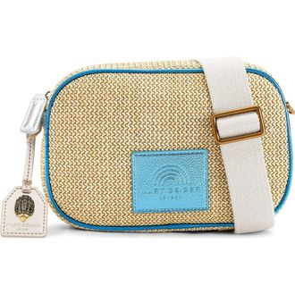 Kurt Geiger Small Southbank Cotton Canvas Camera Crossbody Bag in Open Beige at Nordstrom