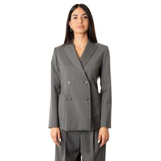 Max Mara Blazers, female, Gray, Size: L Giacca tailleur