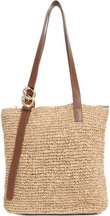 Collection XIIX Straw Tote Bag in Natural Brown at Nordstrom Rack