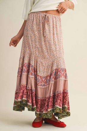 Mustard Seed Joplin Maxi Skirt In Floral Multi