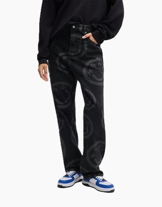 HUGO BOSS Mens Nate Slim Fit Mid Rise Jeans - Black - Size: 36/32