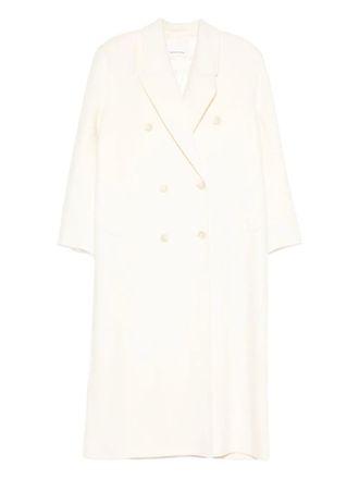 Frankie Shop Gaia double-breasted coat - women - Wool/Polyamide - M - Neutrals