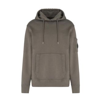 C.P. Company Diagonal Fleece Hoody - male - C.P. Company - Hoodies - Gray - 2XL - Sweatshirts & Hoodies