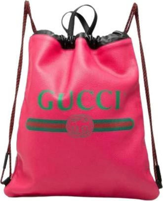 Gucci Pre-owned Backpacks, female, Pink, Size: ONE SIZE Pre-owned Backpack