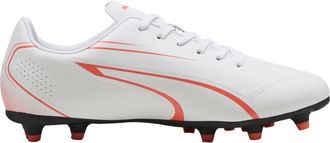 Puma Heren Vitoria FG/AG Voetbalschoenen (Wit, Rood)