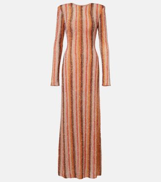 Rachel Gilbert Isadora sequined striped gown