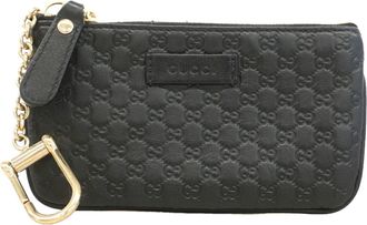 Gucci Black Leather Coin Purse/Coin Case (Pre-Owned)