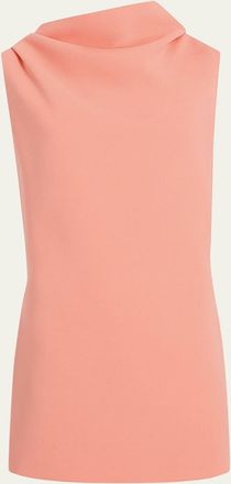 Khaite Astor Cowl-Neck Sleeveless Mini Dress