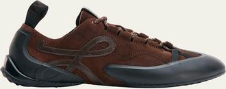 Loewe Grip Suede Low-Top Sneakers