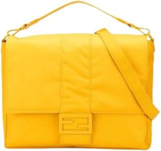 Fendi Pre-owned Cross Body Bags, female, Yellow, Size: ONE SIZE Pre-owned Nylon fendi-bags