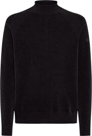 Roberto Ricci Design Zachte coltrui van chenille - Heren - Coltruien - Zwart - 2XL - Polyester - Truien & Vesten