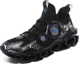 Generic Mens Fashion Sneakers Non Slip Athletic Running Tennis Shoes Casual Walking Shoes for Men (6.5,Black)