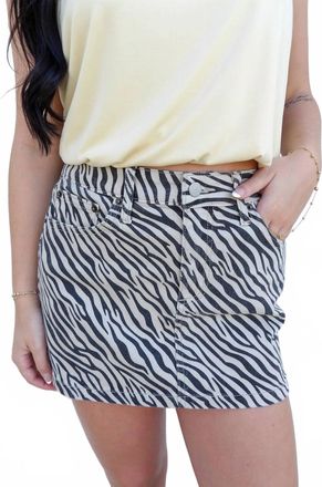 Just USA The Wild Side Mini Skirt In Zebra Print