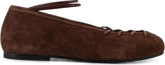 Alohas Ballerina - Dames - Ballerinas - Bruin - 39 EU - Leer - Schoenen
