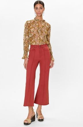 Rebecca Taylor Remi Stretch Kick Flare in Burnt Sienna at Nordstrom, Size 10