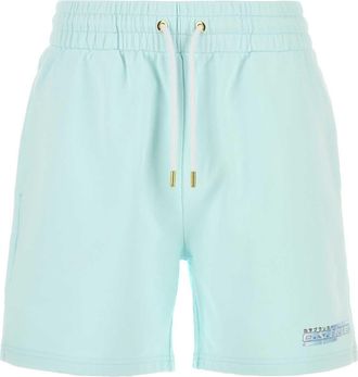 Casablanca Pastel Light Blue Cotton Bermuda Shorts