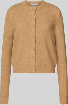 Mango Cardigan mit Rundhalsausschnitt Modell SEEDSUN in Camel, Größe XL