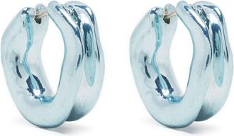 VANN U hoop earrings - women - Brass/Sterling Silver - One Size - Blue