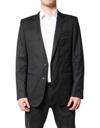 Dolce & Gabbana Mens Tailored Fit Suit Jacket - Black