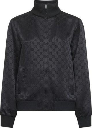 Gucci GG Jacquard Zip Jacket - Dames - Vesten met rits - Zwart - L - Hoodies & sweatvesten