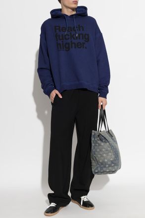 Dsquared2 Cotton Sweatshirt With Print, Mens, Navy Blue