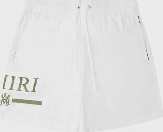 Amiri Mens Amiri Ma Bar Logo Swimtrunk White - Size: 32/30/31