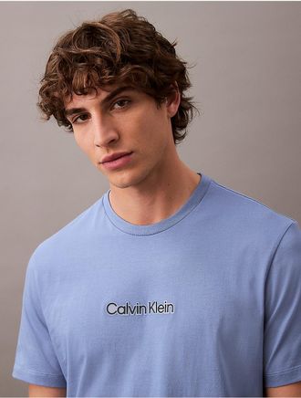 Calvin Klein Jeans Calvin Klein Mens Standard Logo Classic T-Shirt - Blue - XS