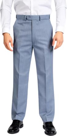 Generic Mens 25 Length Summer Mens Trousers SELF Adjusting Flexible Waist Light Weight Trousers (Sky, 48)