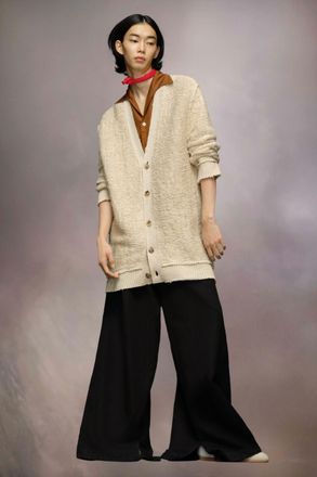 Maison Margiela Beige Fibres Womens Cardigan