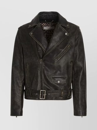 Golden Goose nail belted epaulettes zip flap