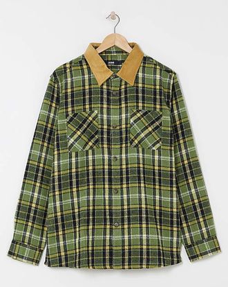 Jacamo Cord Collar Check Overshirt