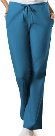 Cherokee Womens Flare Leg Drawstring Scrub Pant, Caribbean Blue, M