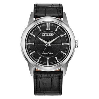 Citizen Rolan Black Dial Leather Strap AW2110-06E