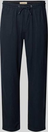 Blend Wide Fit Leinenhose mit Viskose-Anteil Modell Malvin in Marine, Gr&ouml;&szlig;e XXL