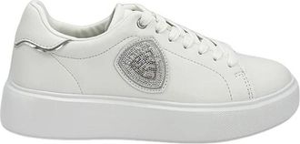 Blauer Witte Venus Sneakers met Strass Logo - Dames - Sneakers - Wit - 41 EU - Schoenen