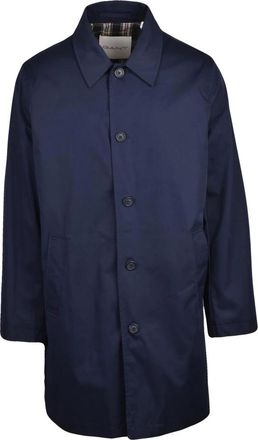 GANT Heren, Mantels, Blauw, Maat: M Katoen