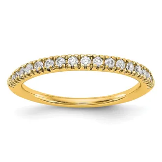 Diamond2Deal 14k Gold Lab Grown Diamond Wedding Band Ring 1/4Ct Clarity- VS Color- D-E